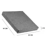 Seat cushion, waterproof, Graphite Grey, 40x40x4 cm