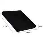 Seat cushion, waterproof, Black, 40x40x4 cm