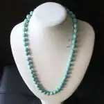 Lejeritate, colier, Turcoaz 10 mm., noduri si finisaj tip "Shambala"