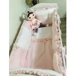 Personalized linen with Super Thick protectors, canopy and Bicolor bed support