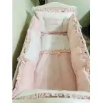 Personalized linen with Super Thick protectors, canopy and Bicolor bed support