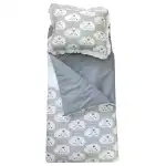 Custom pocket sleeping bag, winter 0-1 years Deseda Gray clouds