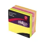Cube Notite Adhesive Strigo 75X75Mm 400 Sheets Neon, едро Supreva