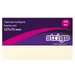 Strigo Adhesive Notes 125X75mm 100 листа Пастелно жълто, Supreva на едро
