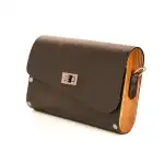 Geanta dama din piele naturala si lemn, lucrata manual, Katy, Handmade, Neagra, en gros