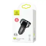 Usams CC87TC01 Double usb port cigarette lighter charger 2.1A 1349802 - Black'