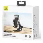 USAMS CD101ZJ01 Car holder with wireless smart charger, black, 1344890 - Black'