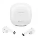 USAMS BHUIA02 TWS wireless earphones with charger, touch button control BT5.0 1380745 - white'