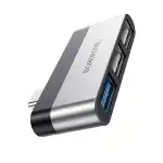 BOROFONE DH1 3 PORT USB-C HUB - сребрист