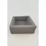 Ръчно изработена основа за кутия 10x10x4 см - Matt Vintage Grey