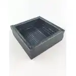 Ръчно изработена основа за кутия 12x12x4 см - Метал Графит