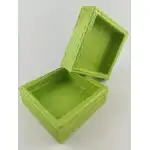 Handmade box base 12x12x4 cm - Metal Light green