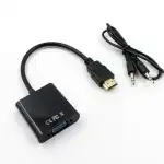 HDMI-VGA konverter 3,5 mm-es audioadapterrel PC számítógép csatlakoztatásához Laptop laptop táblagép monitor TV-projektorral