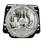 Faruri din cristal pentru VW Golf 2 - cu ochi de înger, cromate