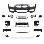 Bara fata pentru BMW F30 (2011+) - M-Tech cu gauri pentru parktronic - JOM