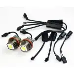 160W Лед крушки за ангелски очи за BMW E39 / E60 / E53 X5 / E65 / E87 / E63 - бял цвят - 7000 лумена