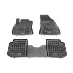 Rubber insoles for Fiat 500L / 500L Trekking / 500L Living (2013+) - 7 seats - basin type
