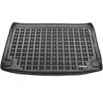 Rubber boot mat for Skoda Karoq (2017+) version 4x4, with an irregular size spare tire (space saver, smaller than standard tires) - Rezaw Plast
