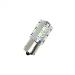 Bec diodă BA15S cu 16 diode ultra luminoase și lupă cu o singură lumină albă