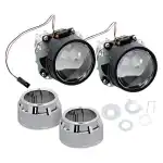 Lupe incorporate Bixenon de 2,5" cu capace rotunde