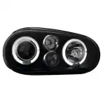 Faruri din cristal Angel Eyes GOLF IV R32 - negru