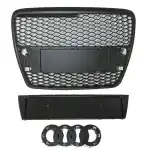 Решетка без емблема за Audi A6 4F (2004-2008) - черна RS Look
