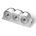 Consola - suport pentru 2 aparate de masura 52mm.- Crom