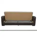 Extendable sofa MARTINI brown PU 225x87x90cm