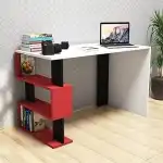 Birou AIGINA alb-rosu-negru 120x60x75cm