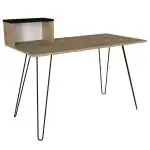 Birou Sikinos  Natur / Negru lemn/metal 120x60x76cm.
