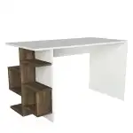 Birou BREDON Alb/Nuc PAL/Melamina 120x60x74cm