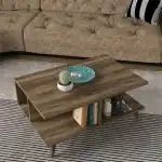 ALONISOS Coffee table, Walnut, Chipboard/Melamine 90x60x39cm