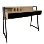 Birou EVERETT Sonoma / Negru, Melamina/Metal 120x48x88cm