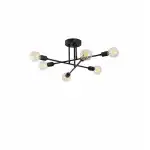 ARMA Chandelier with 6 lights, black, metal