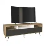 MARATHI Mobilier TV, Natur/Carbune, PAL/Melamina 140x40x48cm