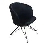 Scaun cu brate Johan, negru 63.5x51x77cm