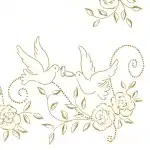 Празнични салфетки за маса Linclass Wedding - Wedding (Cream-Gold) / 40 х 40 см / 50 бр., Супрева на едро
