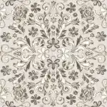 Fata de masa - Linclass Georg (Flori gri) / 80 x 80 cm / 1 buc, en gros Supreva