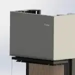 Kominek na drewno/brykiet Crystal 80 Max Eco A-Caminetti, 3 przeszklone boki, drzwi uchylne, moc nominalna 12 kW, hurtownia Supreva