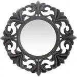 Oglinda de perete din plastic negru ?40.6x4.4cm