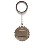 Ahelos Keychain, Cap, With Opener, Metal, Silver, Wholesale