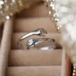 S925 Silver Plated Hug Ring Size Adjustable + Display Box Wholesale Supreva