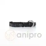 anipro Sport+ gallér szalag fényvisszaverő szálakkal 10mm/20-35cm fekete, nagykereskedelmi áru