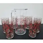 Set of 7 carafes 1L and 6 glasses 250ml Hanami, wholesale Supreva