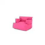 Fotoliu Big Bean Bag, textil umplut cu perle polistiren, roz, 80 x 80 x 70 cm