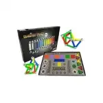 Set de blocuri magnetice, Magnastix, 560 piese si placa de joc inclusa, LeanToys, 660