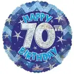Година 70 балон, холограмно синьо фолио, щастлив б., търговец на едро Супрева