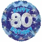 Година 80 балон, холограмно синьо фолио, щастлив б., търговец на едро Супрева