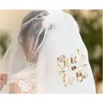 Воал, с надпис Bride To Be, Супрева на едро