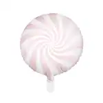 Balon din folie cu dungi roz deschis, 18/45cm, en-gros Supreva